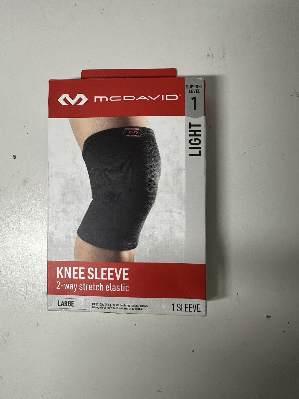 MACDAVID KNEE SUPPORT SLEEVE Large BLACK LEVEL 1